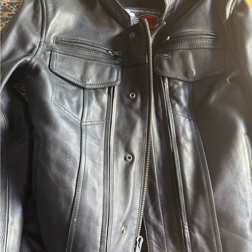 Leather Moto Jacket.